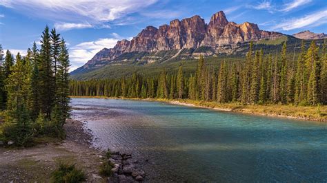 Banff National Park Canada Forest Mountain River Wallpaper Resolution