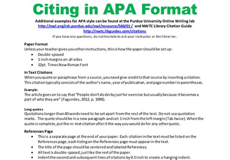 Owl Purdue Apa In Text Citation 50 Internet Source Mla In Text