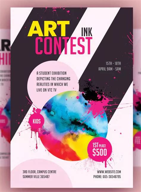 Art Ink Contest Artist Flyer Template Psd Flyer Template Flyer