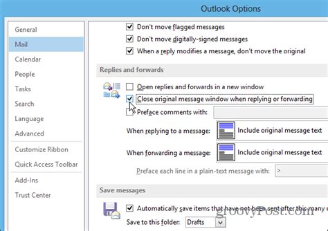 Make Outlook Close The Original Message After Replying Groovypost
