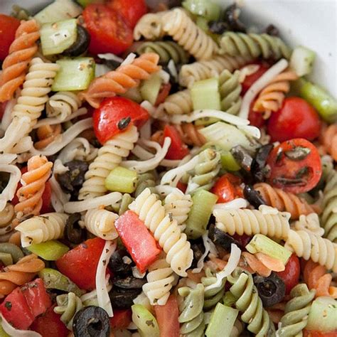 Tri Color Pasta Salad Easy Recipe With Italian Dressing And Rotini