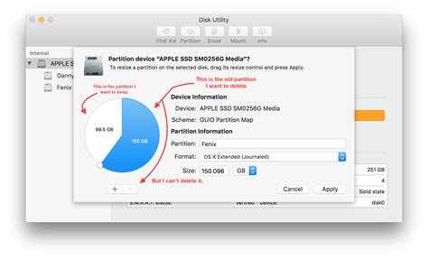Cant Delete A Partition In Disk Utility Macrumors Forums