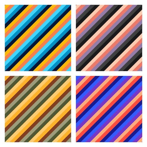 Premium Vector Stripe Colorful Geometric Seamless Pattern
