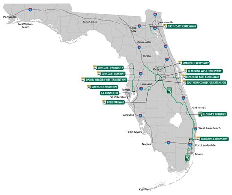 Floridas Turnpike System Maps Floridas Turnpike