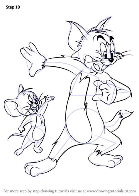 Learn How To Draw Tom And Jerry Tom And Jerry Step By Step Drawing