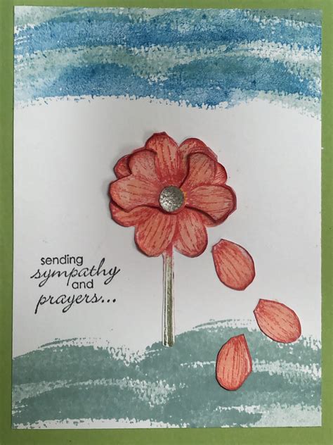 In the days following a loss, a thoughtful card can be returned to again and again to draw comfort and support. Sympathy Flower Front by kdresch Stampin up front ...