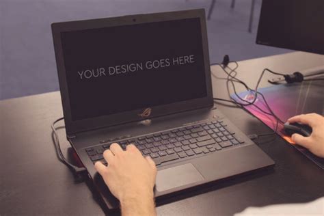 Asus Rog Laptop Mockup 08 Graphic By Relineo · Creative Fabrica