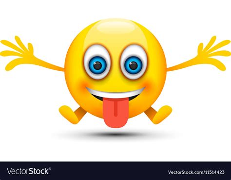 Silly Emoji Character Royalty Free Vector Image