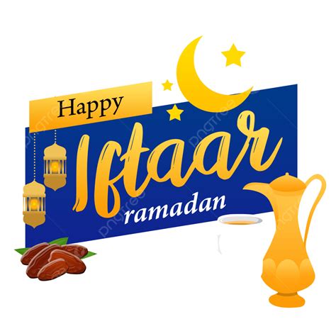Ramadan Moon Clipart Transparent Background Yellow Blue Iftaar Ramadan