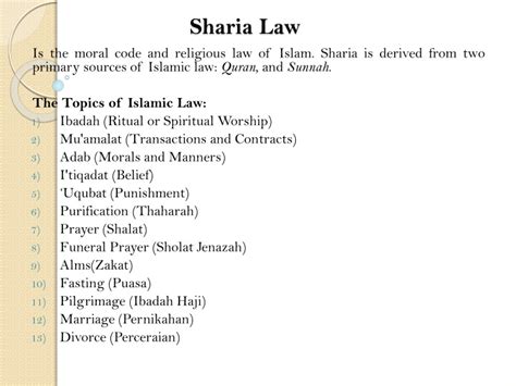 Ppt Sharia Law Powerpoint Presentation Free Download Id 1529983