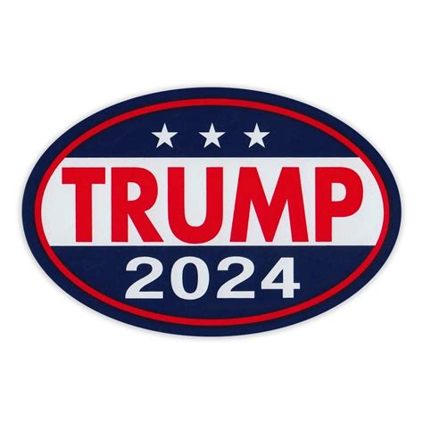 Oval Political Campaign Magnet Donald Trump 2024 Trump Forever Don