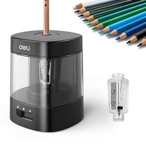 Deli Electric And Battery Pencil Sharpener Automatic With Adjustable