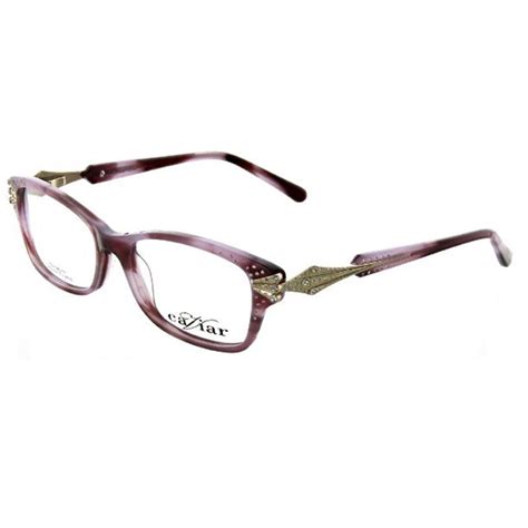 Caviar 5641 C28 Women S Purple Gold Frame Demo Lens Eyeglasses