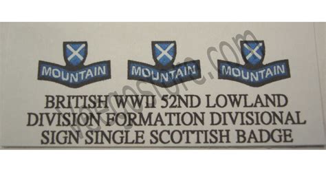 British Wwii 52nd Lowland Division Single Scottish Badge Veegostore