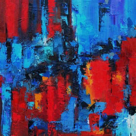Elise Palmigiani When Red And Blue Meet Painting Abstract Art