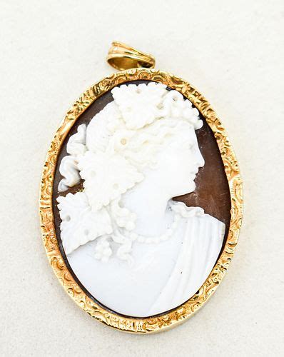 14k Cameo Pendant Sold At Auction On 1st January Mclaren Auction Services