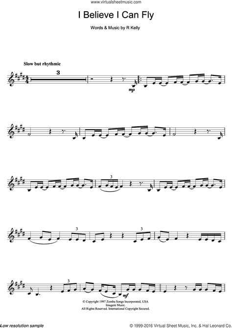 Brenda jelks — i believe i can fly 05:20. Kelly - I Believe I Can Fly sheet music for clarinet solo ...