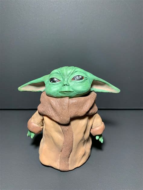 Hand Made Baby Yoda Sculpture Etsy