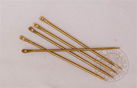 Medieval Brass Sewing Needle Set Of Five Make Your Own Medieval