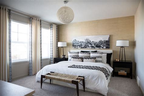 Grasscloth Master Bedroom Transitional Bedroom Vancouver By