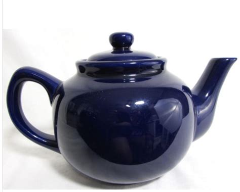 New Teapot 6 Cup Ceramic Tea Party Cobalt