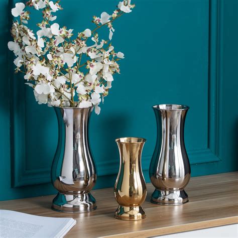 Tabletop Vases Modern Minimalist Fashion Stainless Steel Vase Metal Flower Vases Shopee Singapore