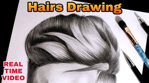 How I Draw Realistic Hairs Step By Step Real Time Drawing Video