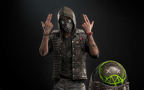 Wallpaper Mask Hoodie Watch Dogs 2 Wrench Resolution3840x2400