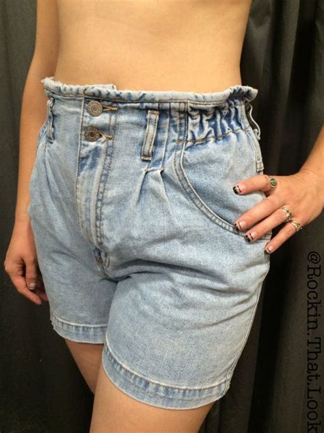 high waisted guess denim jean shorts 90 s double button etsy denim jeans jean shorts high