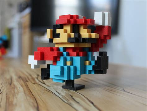 3d Printed 8 Bit Classic Mario By Jakejake Pinshape