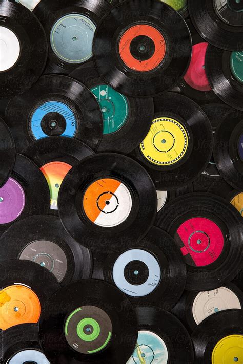 Collection Of Vintage And New Vinyl Records By Stocksy Contributor