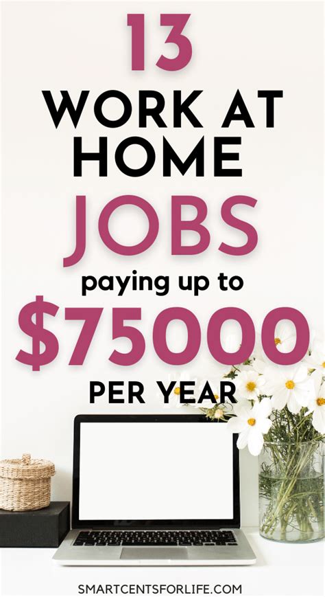 13 Real Work From Home Jobs Paying Up To 75000 A Year In 2021 Work