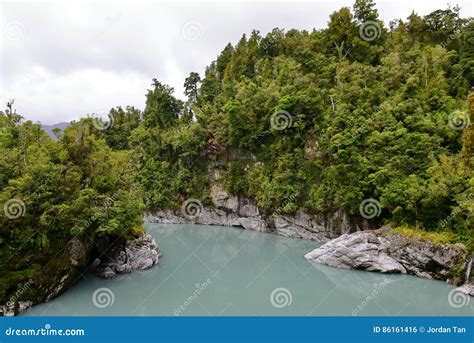 Scenic Hokitika Gorge With Its Signature Turquoise River In New Zealand