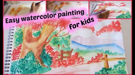 Easy Watercolor Painting For Kids Youtube