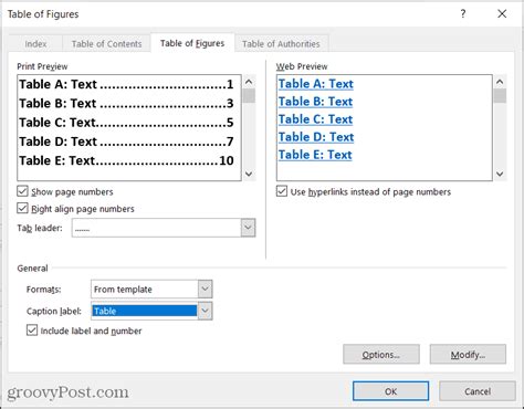 How To Create And Customize A Table Of Figures In Word