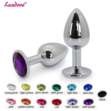 50pcslot Small Size Metal Crystal Anal Plug Stainless Steel Booty Beads Jewels Anal Butt Plug