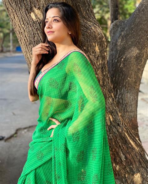 Monalisa Antara Biswas Hot Photoshoot In Green Saree May 2020 Ritzystar