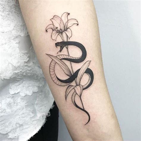 Lily Snake Tattoo Tattoo Designs And Meanings Snake Tattoo Design