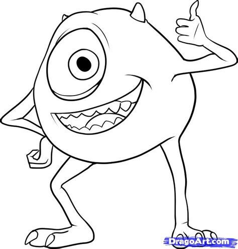 Mike wazowski, sulley (james p. Mike Wazowski | Disney art drawings, Disney drawings sketches, Cartoon drawings