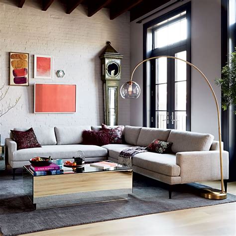 Overarching metal shade floor lamp. Overarching Acrylic Shade Floor Lamp | West Elm