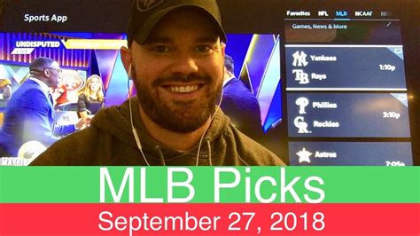 With each mlb team playing 162 games, online sports with so many games, pitching scratches and lineup changes, mlb lines can vary from sportsbook to sportsbook, which is why you should be using our. MLB Picks (Sept. 27, 2018) | Baseball Sports Betting ...