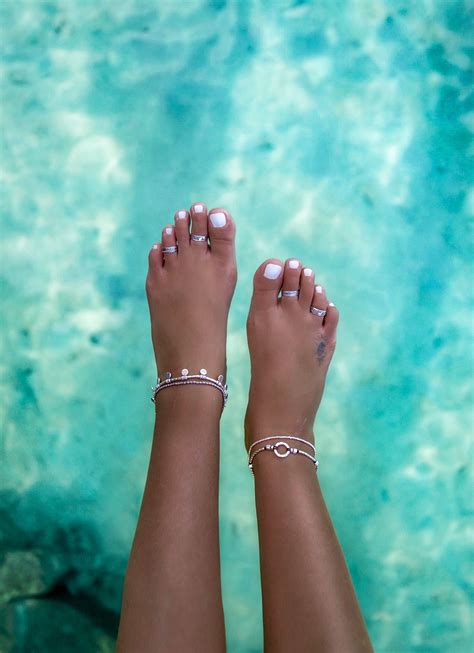 Anklet Bracelet Anklets White Toenails Beach Feet Movie Tattoos