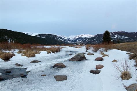 Winter Morning In Rocky Mountain National Park Estes Park Colo Stock