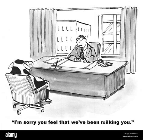 Business Cartoon About Corporate Culture The Business Cow Feels The