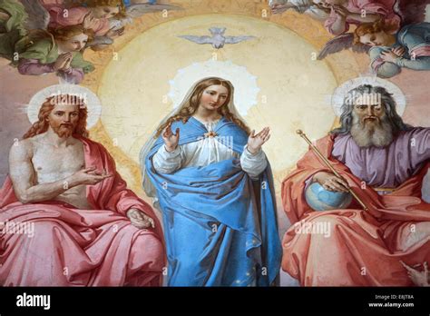 Virgin Mary Jesus And God Vatican Museum Stock Photo Alamy
