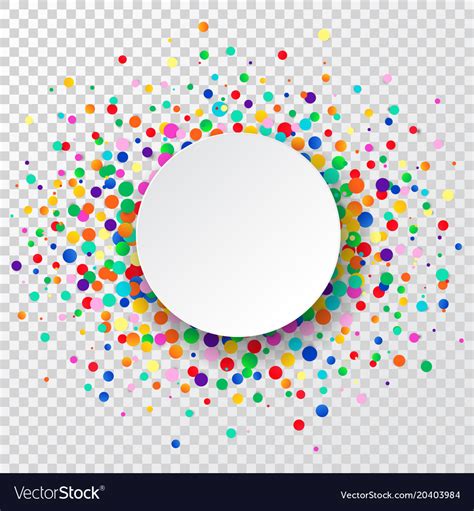 Confetti Circle Background Party Background Vector Image