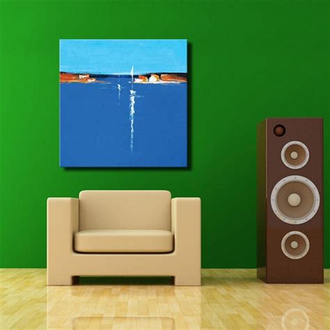 Lowest Price Blue Acrylic Oil Painting Abstract Art For Modern Room