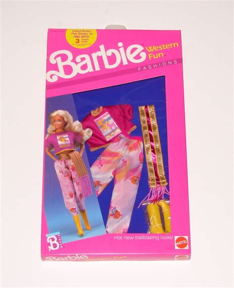 1989 Nrfb Barbie Western Fun Fashion 9954 By Mattel