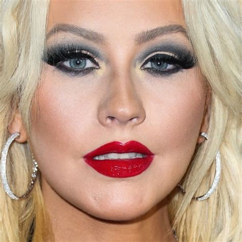 Christina Aguilera Makeup Black Eyeshadow Gray Eyeshadow Yellow