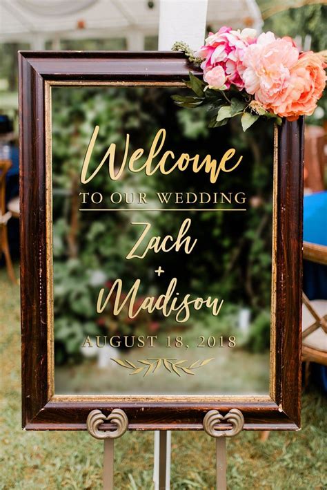 Welcome To Our Wedding Custom Vinyl Decal Sticker Wedding Etsy